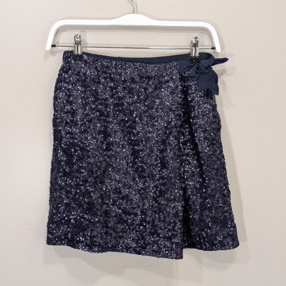 J.Crew CrewCuts Sequin Skirt Navy - Size 10